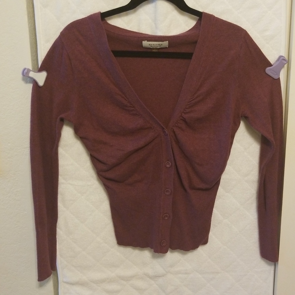 EUC Sonoma Ribbed Cardigan Sweater sz M